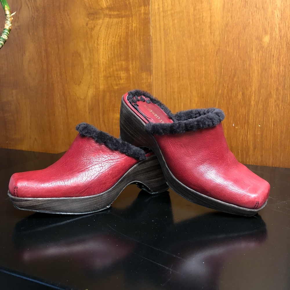 Nine West clogs.